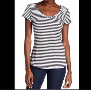 14th & Union striped tee shirt small EUC